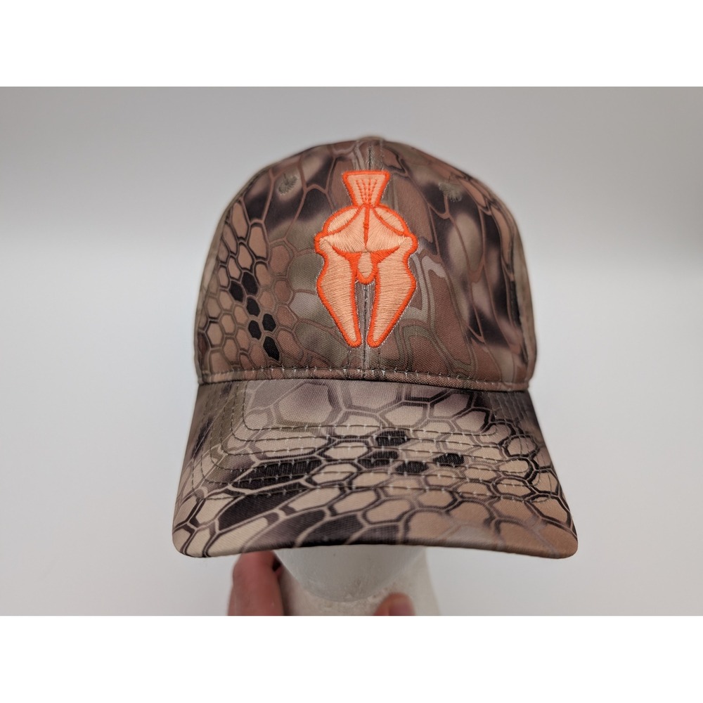 Kryptek Highlander Camo Spartan Logo Hat Orange Embroidered Adjustable Cap OSFM